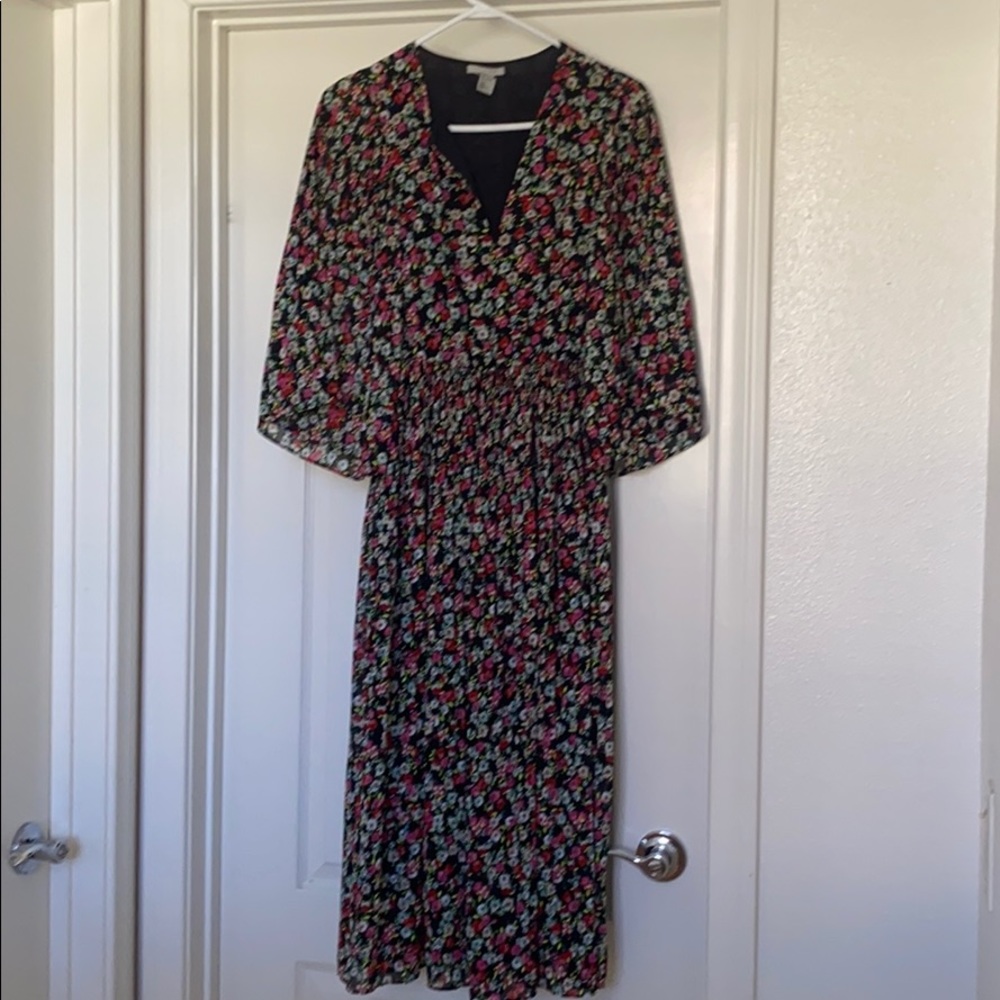 H&M floral print midi dress